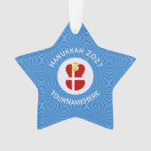 Drapeau de Hanukkah ange danois personnalisé (devant)