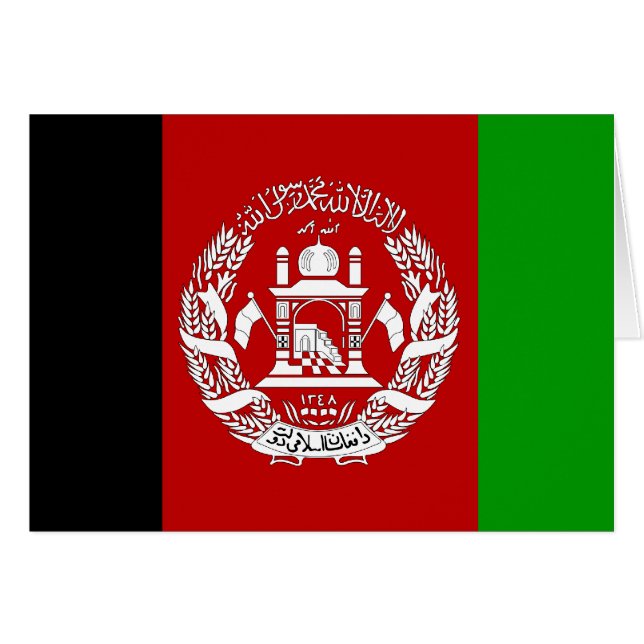 Drapeau de haute qualité de l'Afghanistan (Devant horizontal)