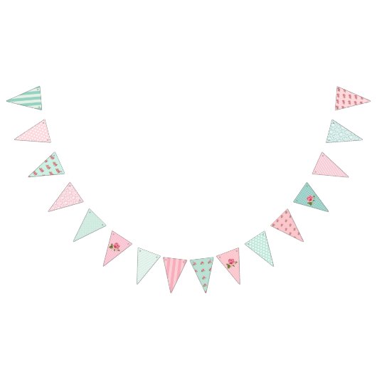 Drapeau de houille de Shabby Chic Pink Aqua (Tout)