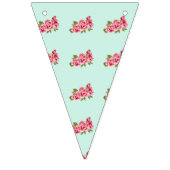 Drapeau de houille de Shabby Chic Pink Aqua (Troisième drapeau)