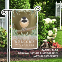 Cute Chickadee Russe Accueil Jardin Drapeau