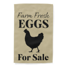 Oeufs à vendre Poulet Silhouette Jardin Drapeau
