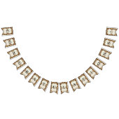 Drapeau de jauge rouge à fleurs dorées (Tout)