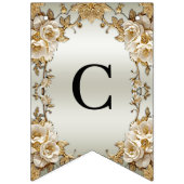 Drapeau de jonction de fleurs blanches dorées (Premier drapeau)