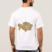 Drapeau de Kazakhstan + Carte + T-shirt des textes (Dos)