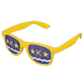 Drapeau de Kinshasa, Congo Lunettes de soleil rétr (Angulaire)