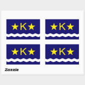 Drapeau de Kinshasa, Congo Sticker rectangulaire (Feuille)