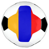 Drapeau de la balle de football arménienne (Tourné)
