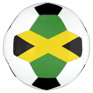 Drapeau de la balle de football jamaïcaine
