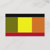 Drapeau De La Belgique Carte de visite À Rayures (Dos)