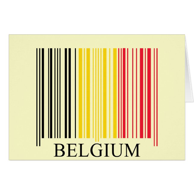 Drapeau de la Belgique de code barres (Devant horizontal)