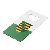 Drapeau de la carte de crédit Saxe Bottle Opener (Devant Angle)
