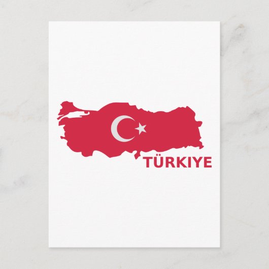 Drapeau de la carte de Turquie Türkiye (Devant)