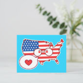 Drapeau de la carte des États-Unis (Debout devant)