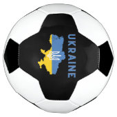 Drapeau de la carte d'Ukraine (Tourné)