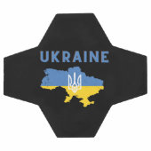 Drapeau de la carte d'Ukraine (Plat)
