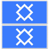 Drapeau de la Cheyenne du Nord, 2 autocollants (Devant)