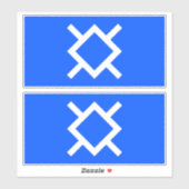 Drapeau de la Cheyenne du Nord, 2 autocollants (Feuille)