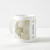 Drapeau de la Colombie + Tasse de carte (Devant gauche)