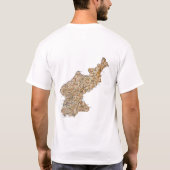 Drapeau de la Corée du Nord + Carte + T-shirt des (Dos)