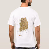 Drapeau de la Corée du Sud et T-shirt de carte (Dos)