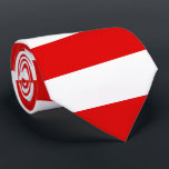 Drapeau de la Cravate Hesse<br><div class="desc">Cravate avec drapeau de Hesse (Hessens),  design avec deux bandes horizontales de rouge et blanc</div>