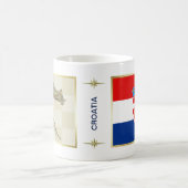 Drapeau de la Croatie + Tasse de carte (Centre)