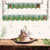 Drapeau de la fée de bois magique premier annivers