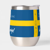 Drapeau de la fête nationale suédoise Sveriges (Gauche)