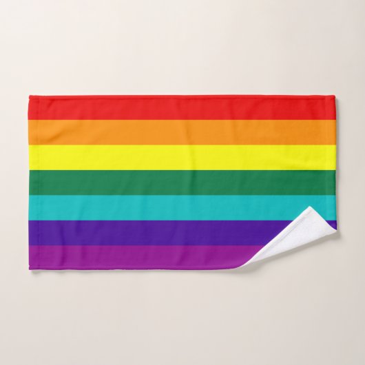 Drapeau de la Fierté arc-en-ciel 7 bandes (Serviette à main)