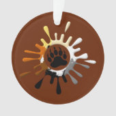 Drapeau de la fierté de l'ours gai Splash Bear Paw (devant)