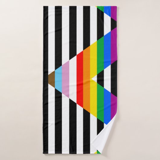 Drapeau de la fierté de progrès d'allié (Serviette de bain)