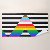 Drapeau de la fierté de progrès d'allié (Serviette de bain)