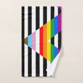 Drapeau de la fierté de progrès d'allié (Serviette à main)