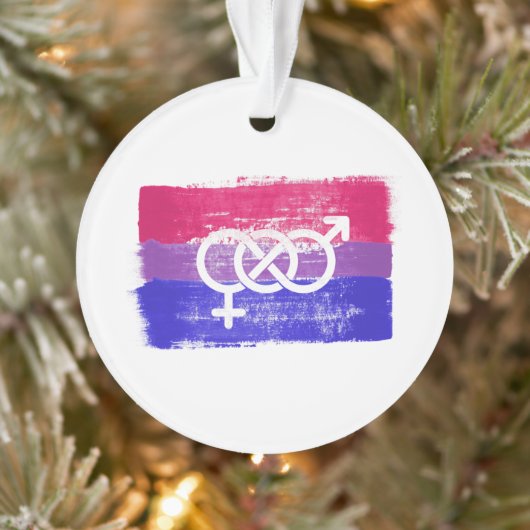 Drapeau de la fierté du symbole bisexuel peint (Arbre)