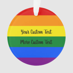 Drapeau de la fierté gay avec texte Ornement