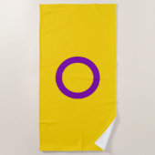 Drapeau de la Fierté intersexe Serviette de plage (Devant)