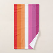 Drapeau de la fierté lesbienne (Serviette à main)