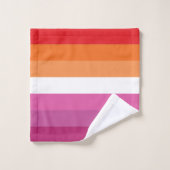 Drapeau de la fierté lesbienne (Gant de toilette)