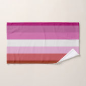 Drapeau de la fierté lesbienne (Serviette à main)