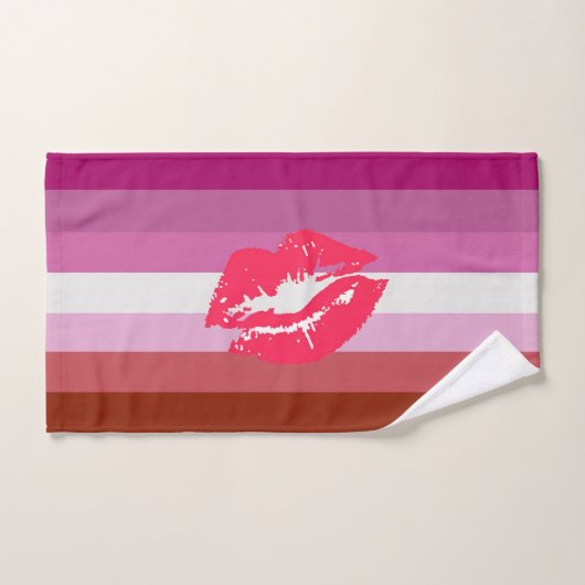 Drapeau de la fierté lesbienne (Serviette à main)
