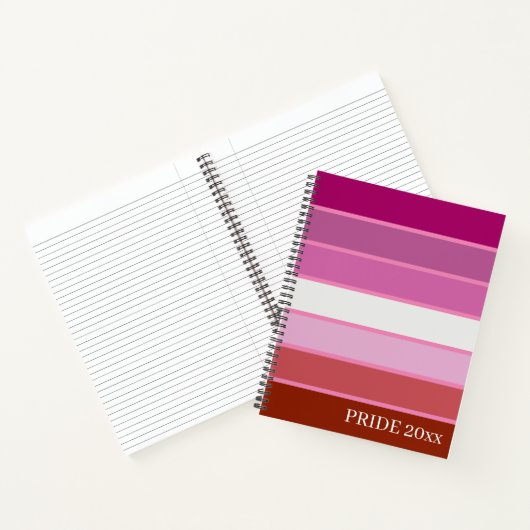 Drapeau de la fierté lesbienne Carnet / couverture (Intérieur)