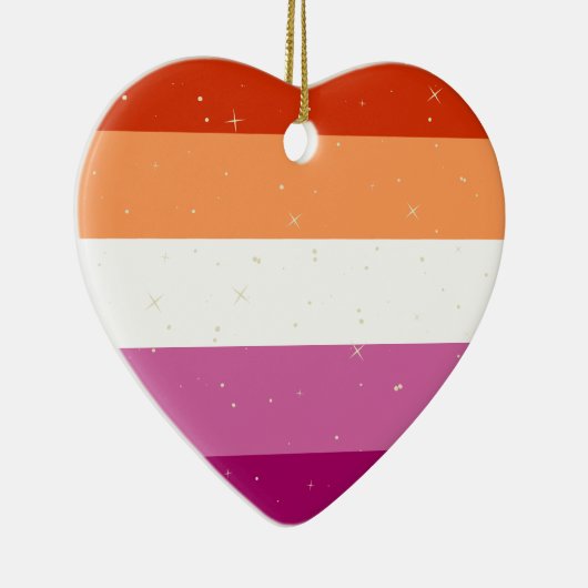 Drapeau de la fierté lesbienne Décoration de Noël (Droite)