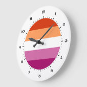 Drapeau de la fierté lesbienne Grande horloge (Angle)