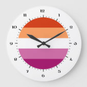Drapeau de la fierté lesbienne Grande horloge (Recto)