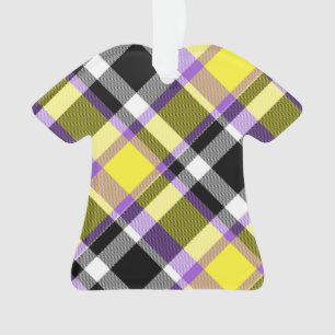 Drapeau de la Fierté Plaid Non binaire Boho Eclect