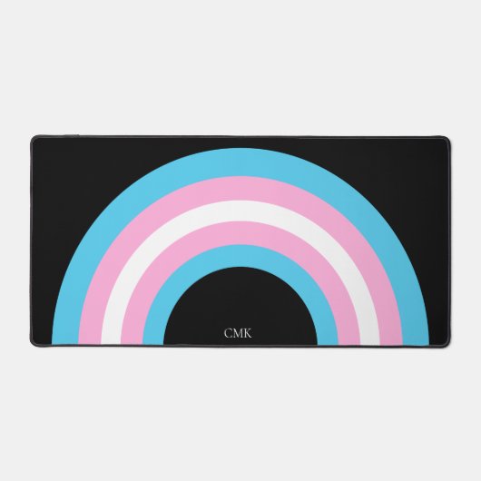 Drapeau de la fierté transgenre cool Monogramme ar (Recto)