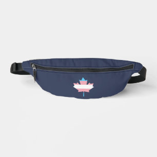 Drapeau de la fierté transgenre en feuille d'érabl