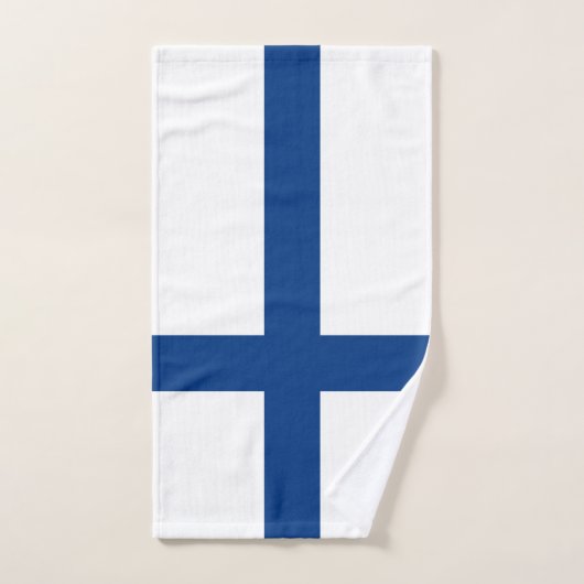 Drapeau de la Finlande (Serviette à main)