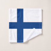 Drapeau de la Finlande (Gant de toilette)